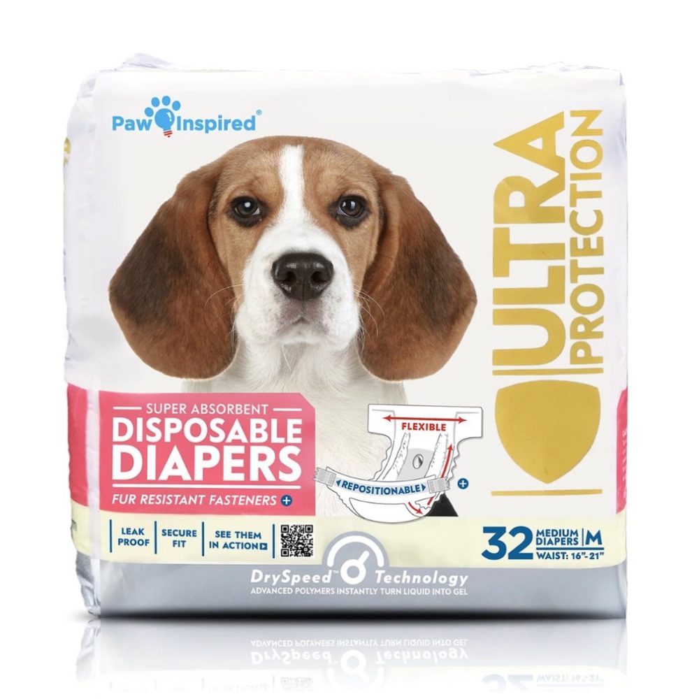 NWT Paw Inspired Medium female super absorbent disposable dog diapers